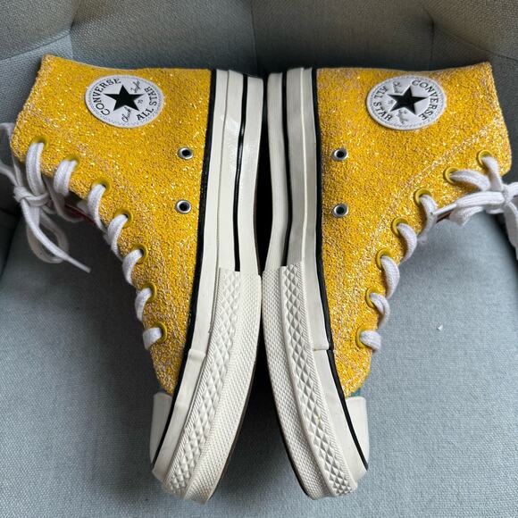 Converse x JW Anderson Chuck 70 Hi Top Glitter Barbosa Cherry M6 W8 - Picture 6 of 15